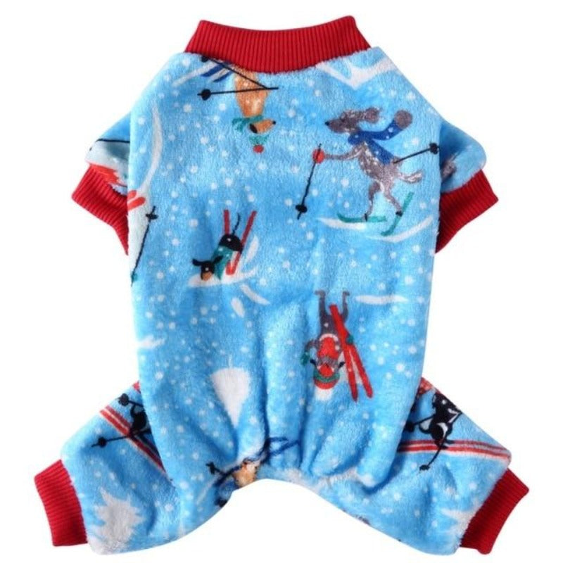 Skiing Dogs Onesie Dog PJs - Southlake Paws