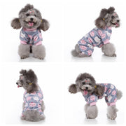 Cuddly Kitty-Print Onesie Dog PJs