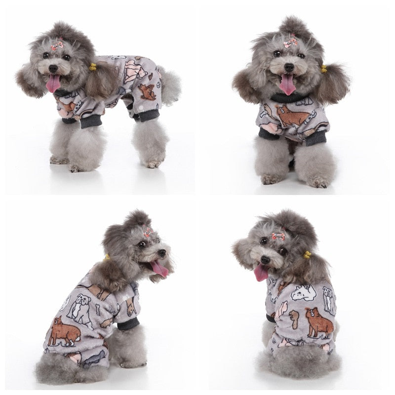 Gray Doggy Play Onesie Dog PJs