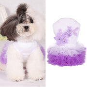 Floral Bubble Tutu Dog Party Dress