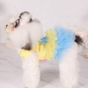 Floral Bubble Tutu Dog Party Dress