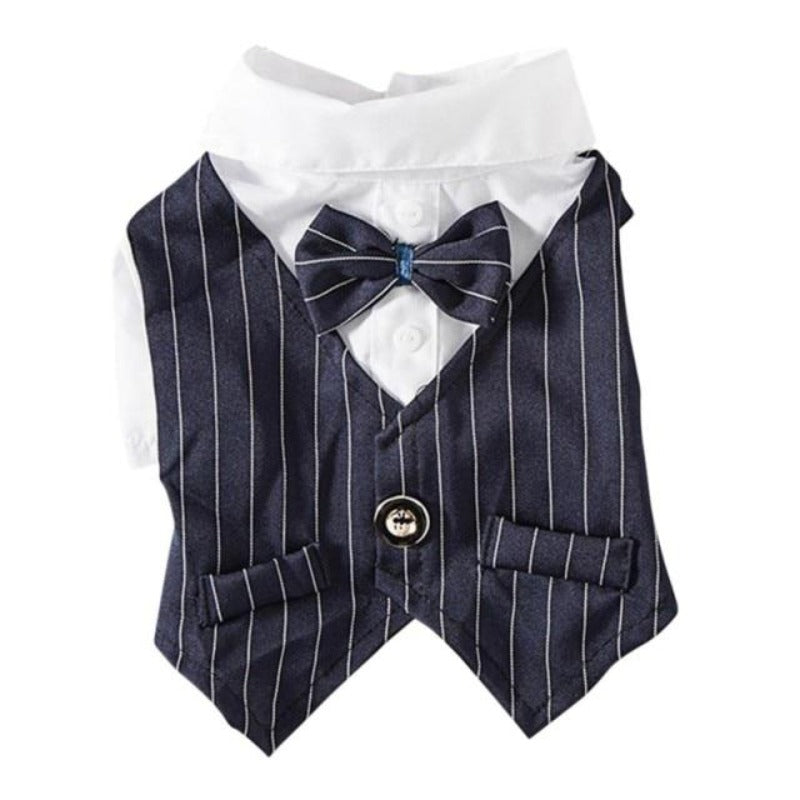 Pinstripe Dog Suit Vest Set - Southlake Paws