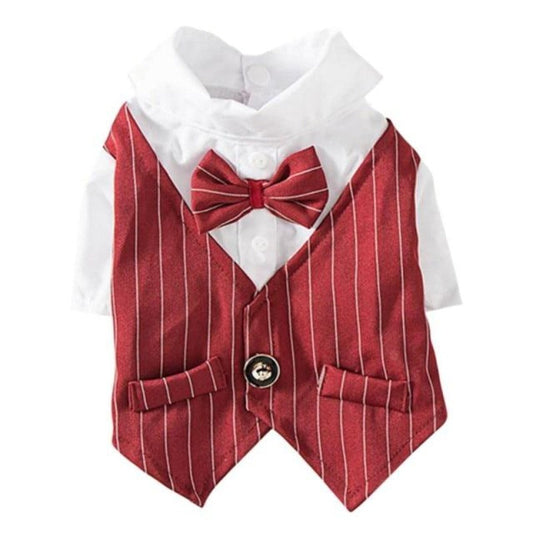 Pinstripe Dog Suit Vest Set - Southlake Paws