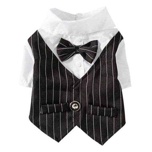 Pinstripe Dog Suit Vest Set - Southlake Paws