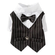 Pinstripe Dog Suit Vest Set