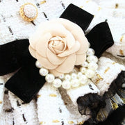 Designer Chanel-Inspired Tweed Dog Dress Coat