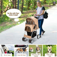 Load image into Gallery viewer, Foldable Pet Stroller 4-Wheel Travel Carrier
