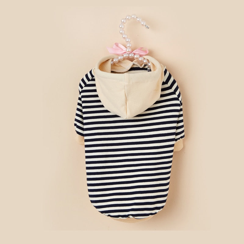 Striped Sailor Dog Hoodie - Southlake Paws