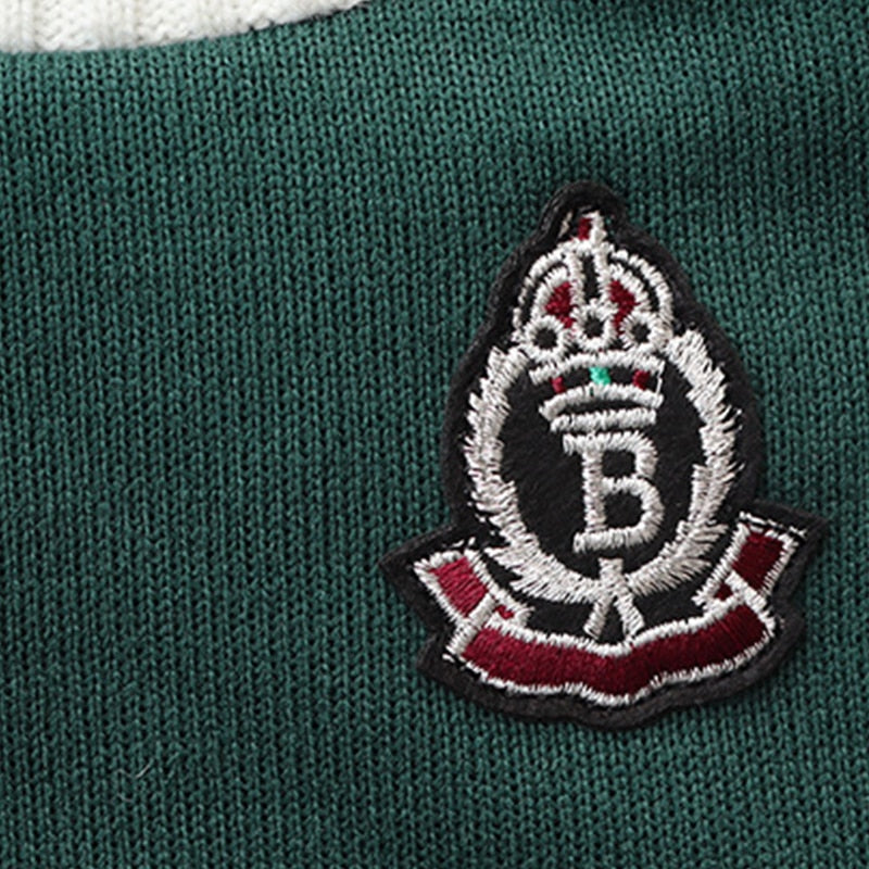 Preppy V-neck College Dog Sweater Pullover - Southlake Paws