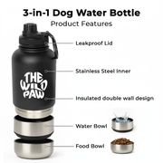 WildSip 3-in-1 Dog Water Bottle
