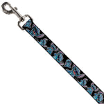 Dog Leash - Stitch Poses/Hibiscus Sketch Black/Gray/Blue