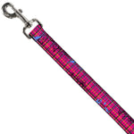 Dog Leash - Plaid Curls Pink/Black/Yellow/Blue