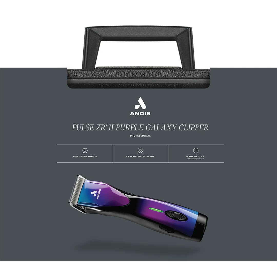 Dog Pulse ZR II Purple Clipper with 4FW and 5FW Blades by Andis product image
