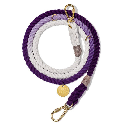 Shop Leashes Premium Purple Ombre Cotton Rope Dog Leash | Adjustable | Found My Animal