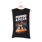 Puppies & Pizza | Gift for Dog Lovers | Uni-Sex Muscle Tank