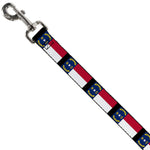 Dog Leash - North Carolina Flag/Black