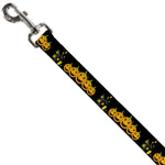 Dog Leash - Jack-o'-Lanterns/Haunted House Black/Yellow