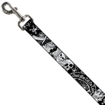 Dog Leash - Dead Men Tell No Tales Black/White