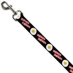 Dog Leash - Bacon & Eggs Black