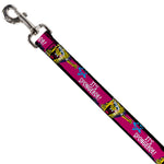 Dog Leash - SpongeBob Pose IT'S SPONGEBOB! Stripe Black/Pink/Blue/White