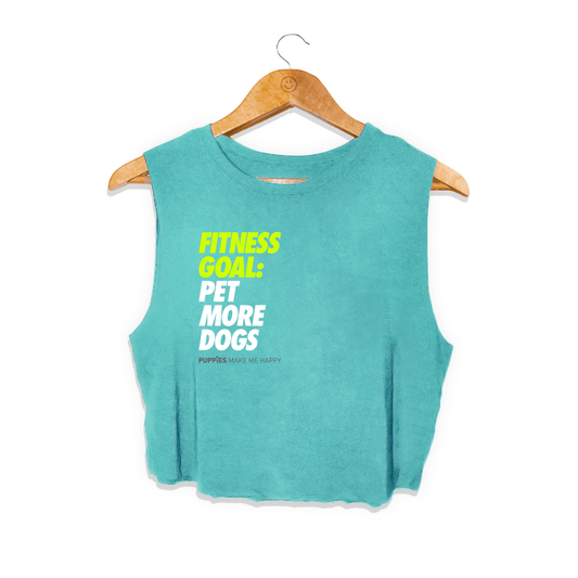 Fitness Goals Crop Top | Gift for Dog Lovers & Dog Owners
