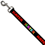 Dog Leash - HATER Black/Red/Rainbow Fade