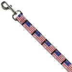 Dog Leash - United States Flags Weathered/Black