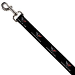 Dog Leash - CORVETTE C5 Logo Black/Gray/White/Red Repeat