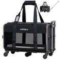 Load image into Gallery viewer, Quilted Chariot Pet Carrier With Removable Wheels and Telescopic Handle
