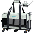Load image into Gallery viewer, Quilted Chariot Pet Carrier With Removable Wheels and Telescopic Handle
