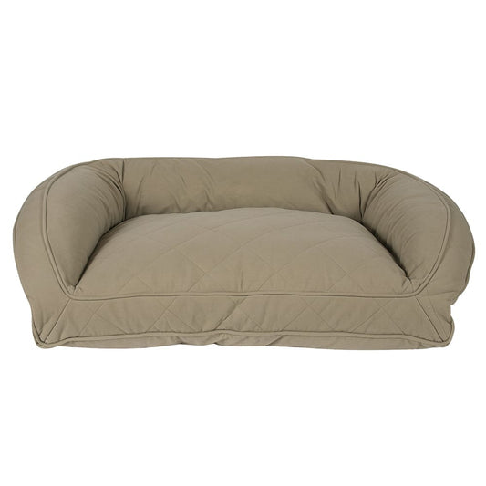 Quilted Microfiber Bolster Dog Bed