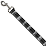 Dog Leash - Plaid Weathered Black/Gray/White