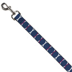 Dog Leash - Rings Turquoise/White/Fuchsia