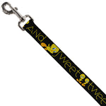 Dog Leash - Tweety Bird Poses CUTE AND SWEET Black/Yellow
