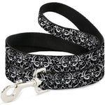 Dog Leash - Sleeve Skulls Black/Gray