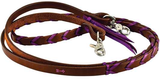Rafter T Plaited Barrel Racing Reins
