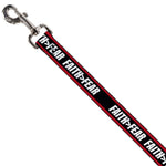 Dog Leash - FAITH Greater Than FEAR Stripe Red/Black/White