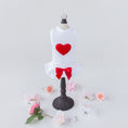 Load image into Gallery viewer, Red Puff Heart Dog Satin Cotton Dress - Designer Dog Clothes from Southlake Paws
