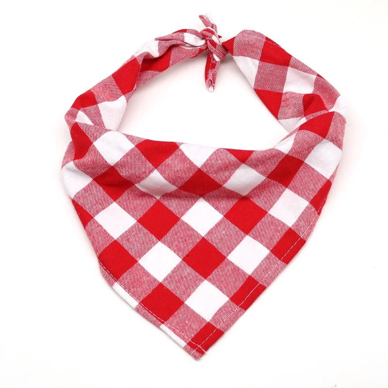 Cotton Plaid Dog Bandanas - Southlake Paws