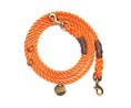 Load image into Gallery viewer, Rescue Orange Rope Dog Leash | Bolt Snaps | Adjustable | Found My Animal
