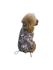 Reversible Puffer Coat, Pink Velvet/Pink Leopard 