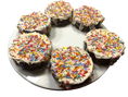 Load image into Gallery viewer, Organic PAWfetti Cakes Peanut Butter Frosted Rice Cake Dog Treat
