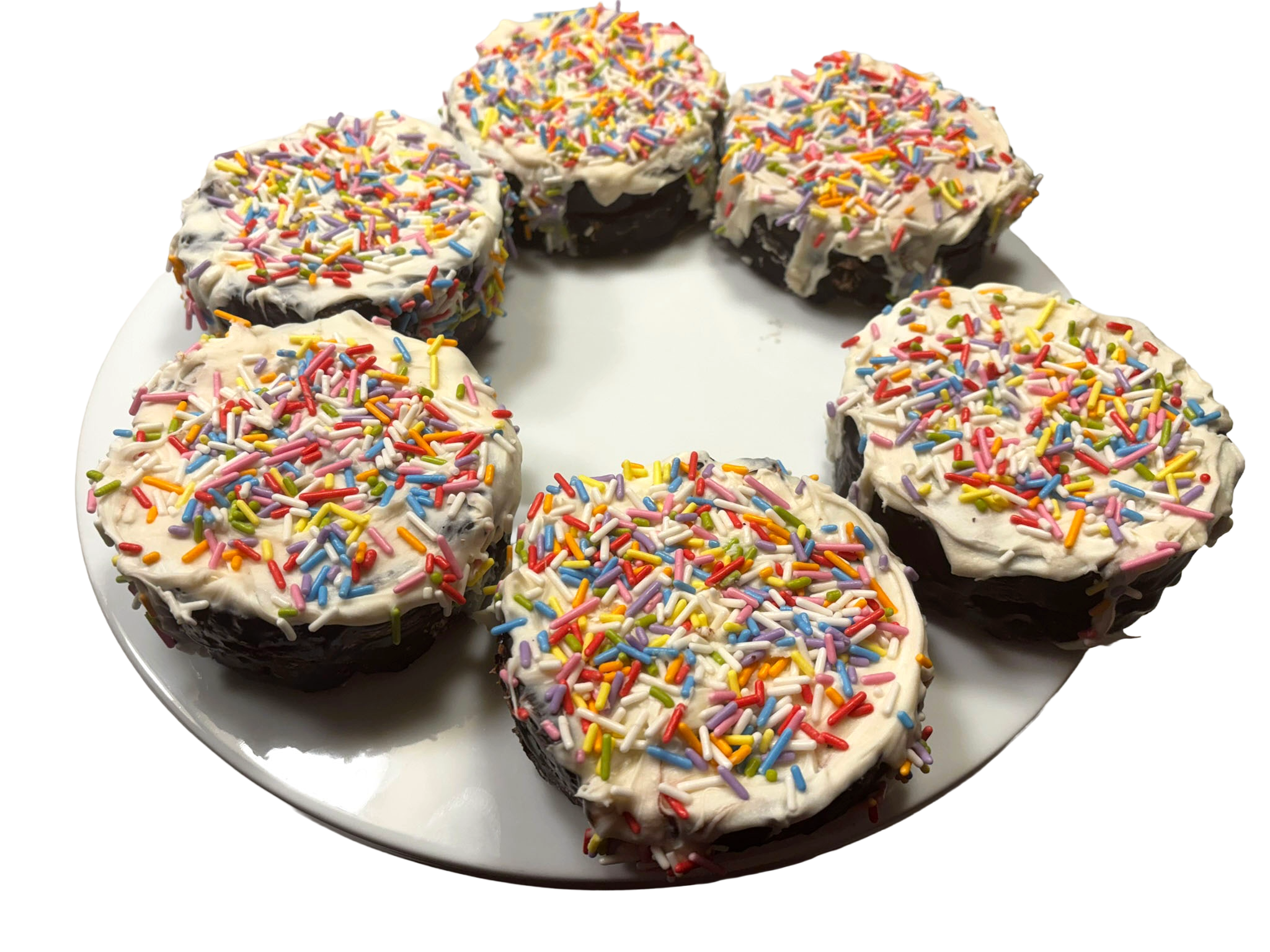 Organic PAWfetti Cakes Peanut Butter Frosted Rice Cake Dog Treat