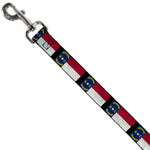 Dog Leash - North Carolina Flag Distressed/Black