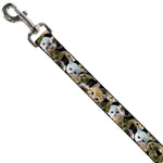 Dog Leash - Kitten Faces Scattered Black
