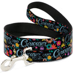 Dog Leash - CURIOUSER AND CURIOUSER/Flowers of Wonderland Collage