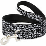 Dog Leash - Skull Yard Black/White