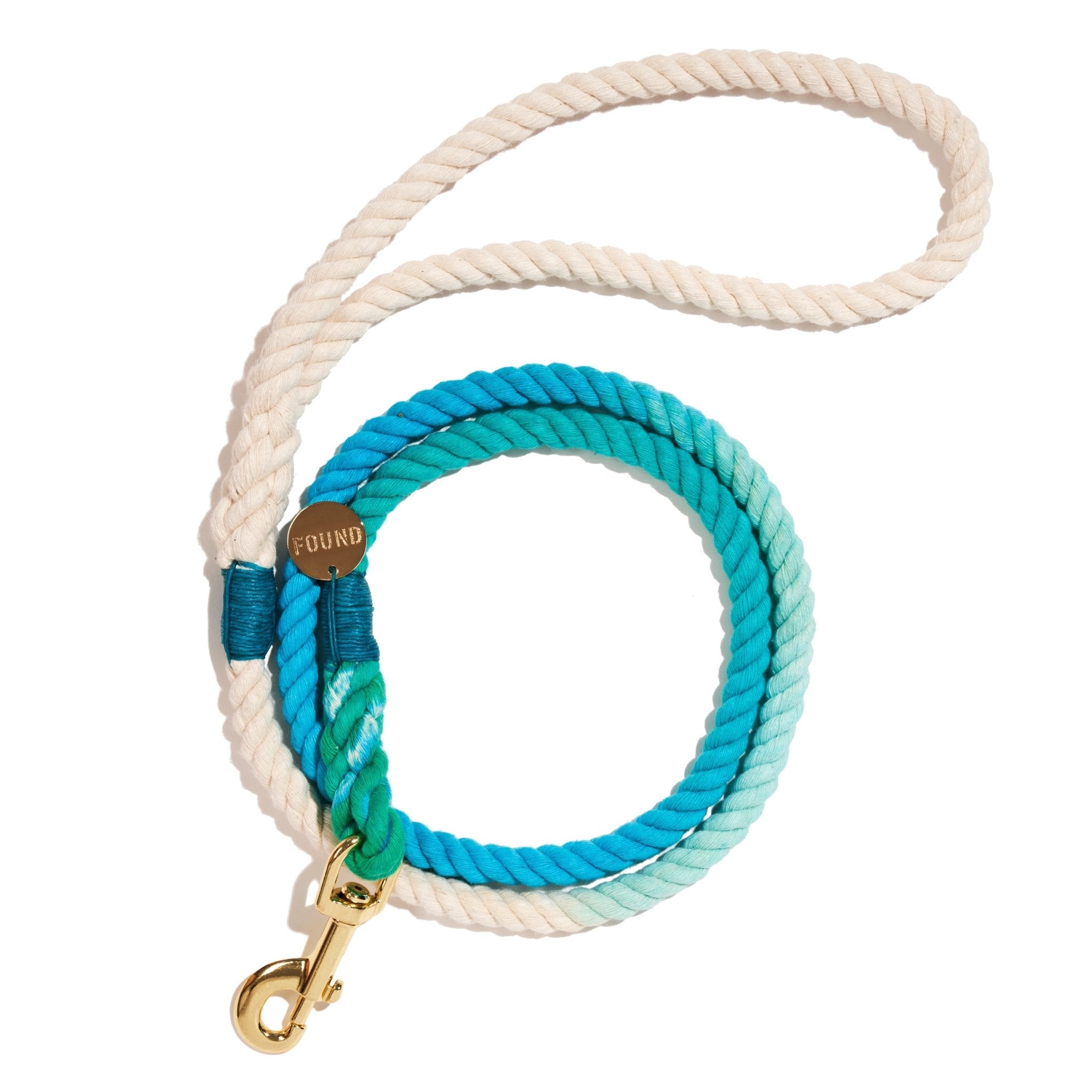 Standard 5ft Leads Premium Robins Egg Blue Cotton Rope Dog Leash, Standard - 5FT