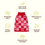 Roll Neck Dog Knitted Love Sweater 