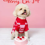 Roll Neck Dog Knitted Love Sweater 